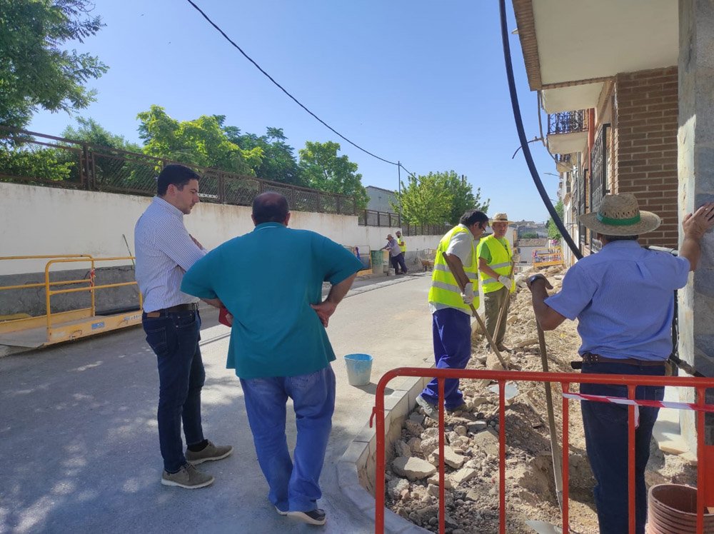 Visita a las obras de la Avenida de los Poetas.