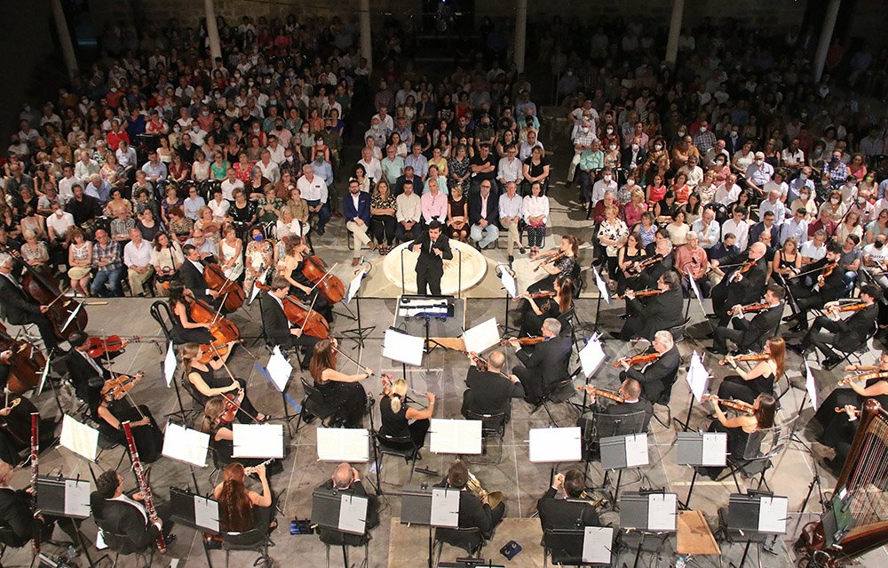 Un momento de la actuación de la Orquesta de RTVE.