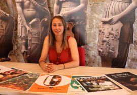 La concejala de Cultura, Elena Rodríguez, tras su intervención.