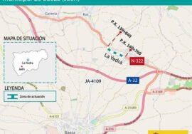 Mapa explicativo del proyecto de la travesía de La Yedra.