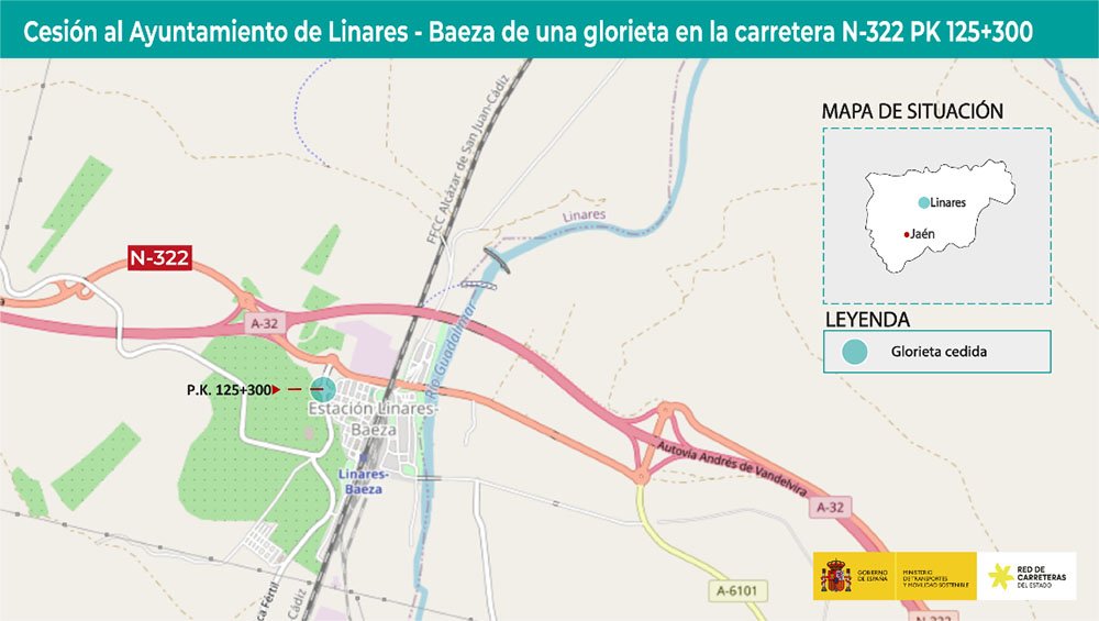 Mapa con la ubicación de la glorieta.- MINISTERIO DE TRANSPORTES