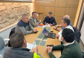 Encuentro con las alcaldes José Ruiz Villar y Luis Miguel López Barrero.