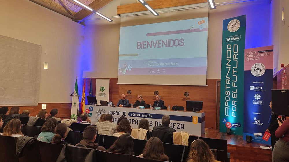 Participantes en las X Jornadas de Formación en coagulopatías celebradas en la Sede de Antonio Machado de Baeza.