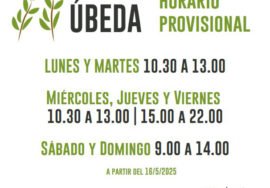 Cartel del nuevo horario del Punto limpio.
