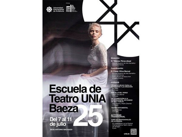 Cartel de la Escuela de Teatro de la UNIA