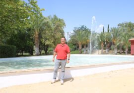 Jerónimo García, durante su visita al Parque Norte.