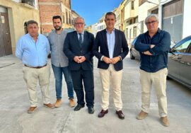 Visita a las obras de reparación del colector de la calle Jerónimo Morales.