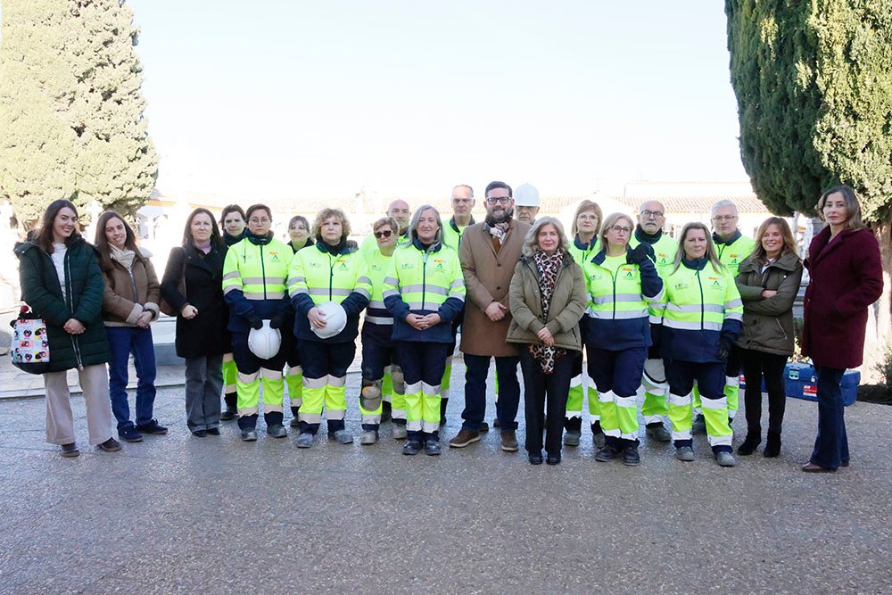 Visita al alumnado de la Escuela Taller en Úbeda.