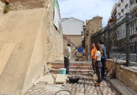 Visita a las obras en la plaza de toros de Úbeda